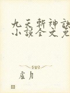 九天斩神诀林辰小说全文免费阅读