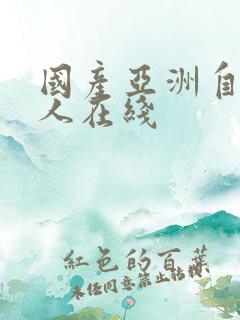 国产亚洲自拍成人在线