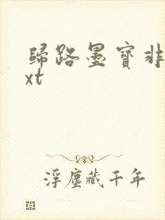 归路墨宝非宝txt