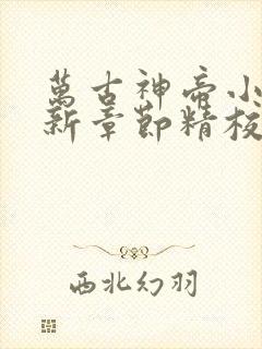 万古神帝小说最新章节精校版