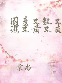 国产又粗又猛又湿又黄又爽的视频