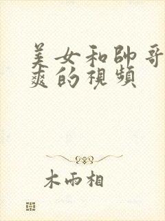 美女和帅哥做爽爽的视频