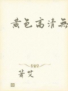 黄色高清无遮掩