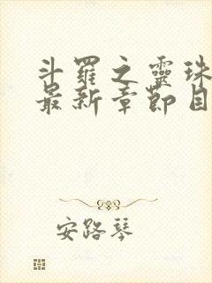 斗罗之灵珠神剑最新章节目录