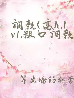 调教(高h,1v1,粗口调教)小说双男