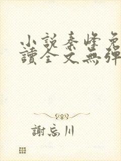 小说秦峰免费阅读全文无弹窗