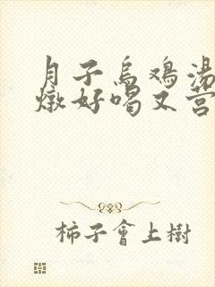 月子乌鸡汤怎么炖好喝又营养还下奶