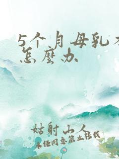 5个月母乳不够怎么办