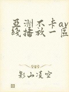 亚洲不卡av在线播放一区