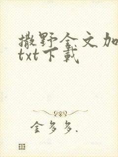 撒野全文加番外txt下载