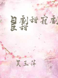 日剧甜宠剧推荐巨甜