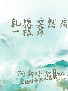 乳腺突然痛针扎一样疼