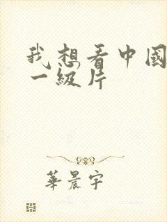 我想看中国黄色一级片