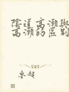 阴道高潮与阴蒂高潮的区别