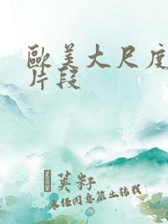 欧美大尺度床戏片段