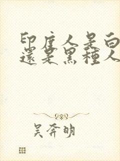 印度人是白种人还是黑种人