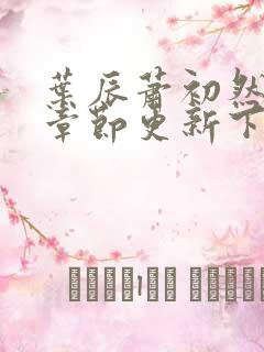 叶辰萧初然最新章节更新下