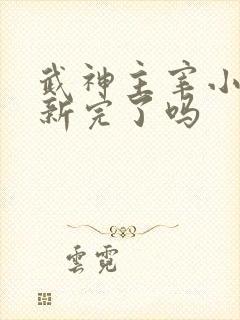 武神主宰小说更新完了吗