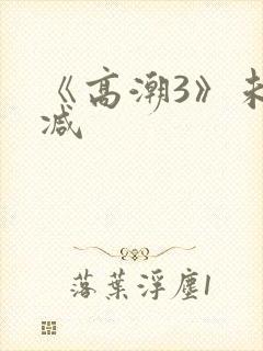 《高潮3》未删减