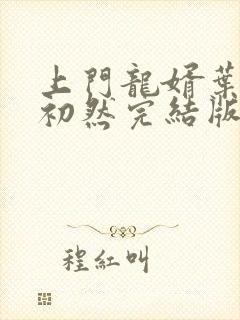 上门龙婿叶辰萧初然完结版已免费