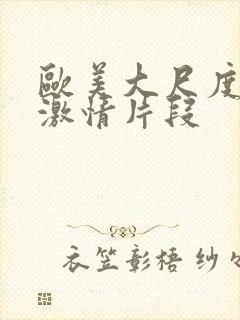 欧美大尺度床戏激情片段