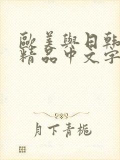 欧美与日韩亚洲精品中文字幕