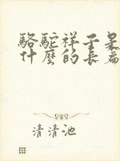 骆驼祥子是一部什么的长篇小说