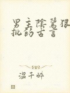 男主阴骘狠戾疯批的古言