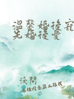 温馨婚后宠文 先婚后爱