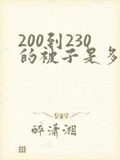 200到230的被子是多大