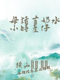 母猪有奶水后几小时产仔