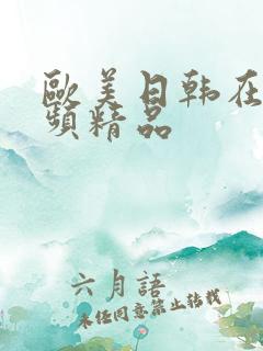 欧美日韩在线视频精品