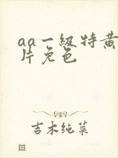 aa一级特黄大片免色