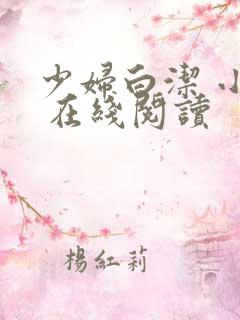 少妇白洁 小说 在线阅读