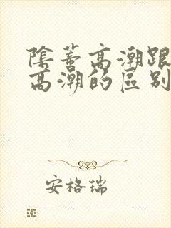 阴蒂高潮跟阴道高潮的区别