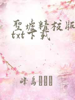 圣墟精校版全本txt下载