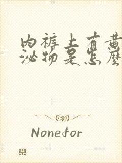 内裤上有黄的分泌物是怎么回事