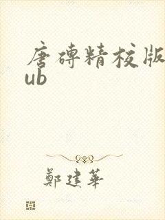 唐砖精校版epub