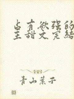 占有欲强的双男主甜文完结