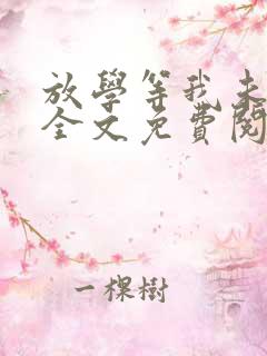 放学等我未删减全文免费阅读