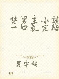 双男主小说推文一口气完结