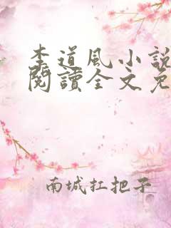 李道风小说在线阅读全文免费无弹窗