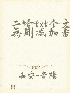 二哈txt全文无删减加番外