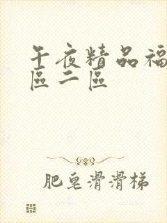 午夜精品福利一区二区