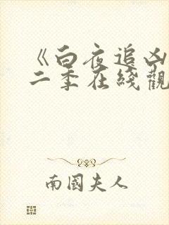 《白夜追凶》第二季在线观看