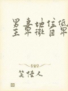 男妻地位低下男主卑微自卑的小说