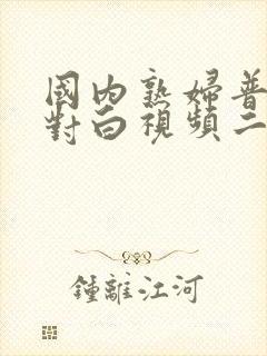 国内熟妇普通话对白视频二区