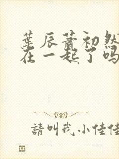 叶辰萧初然最后在一起了吗