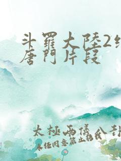 斗罗大陆2绝世唐门片段