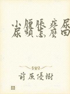 小腹胀疼尿不尽尿频怎么回事